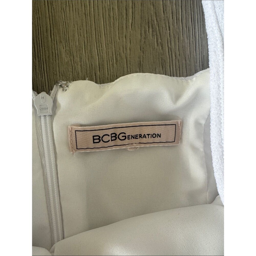 BCBGeneration White Ruffle Strap Mini Dress - Picture 5 of 7